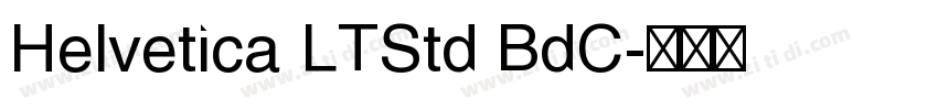 Helvetica LTStd BdC字体转换